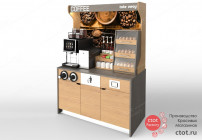 Кофе-модуль с LED-освещ, 2-мя дисп. стаканов, дисп. салфеток. люк, ШВГ 1496х2100х750 мм
