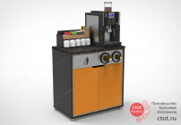 Кофе-модуль с диспенсером для стаканов (2 шт), люк НС 1030х1040х600 мм