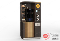 Кофе-модуль с органайзером, местом под модуль оплаты, люк,дисп. стак(2),освещ 1028х2080(960)х670 мм