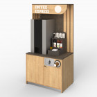 Кофе-модуль под напольную кофемашину (с дверцей и планкой),дис. ст. - 2 шт., люк НС 1100х2200х750 мм